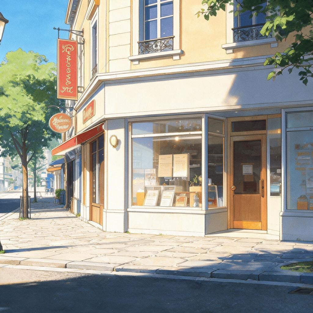 二次元封面：法式街角小店