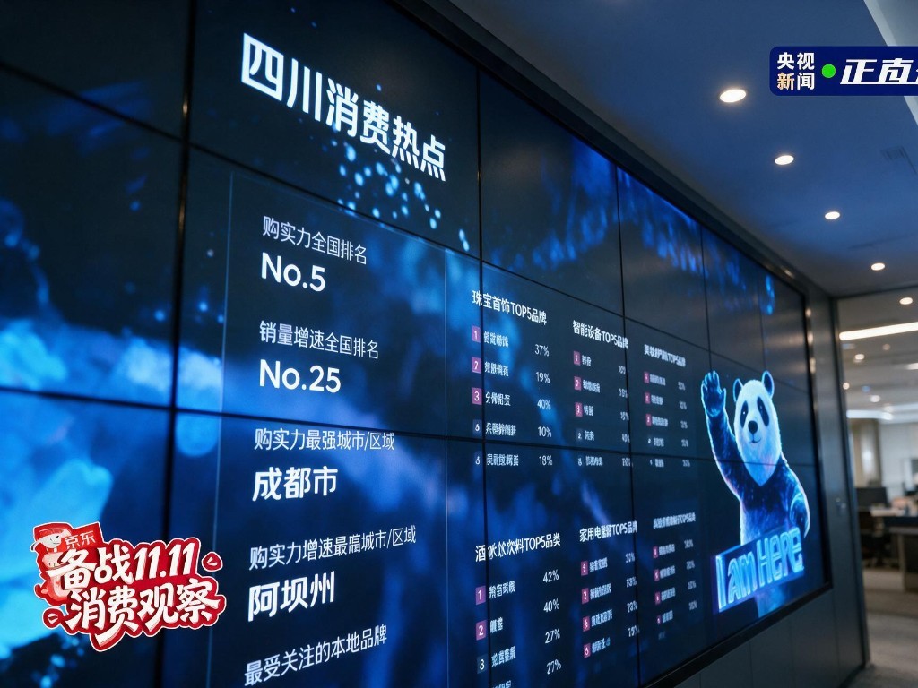 央视报道：四川消费热点大屏