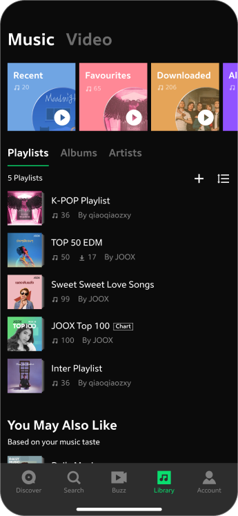 JOOX Library 导航结构