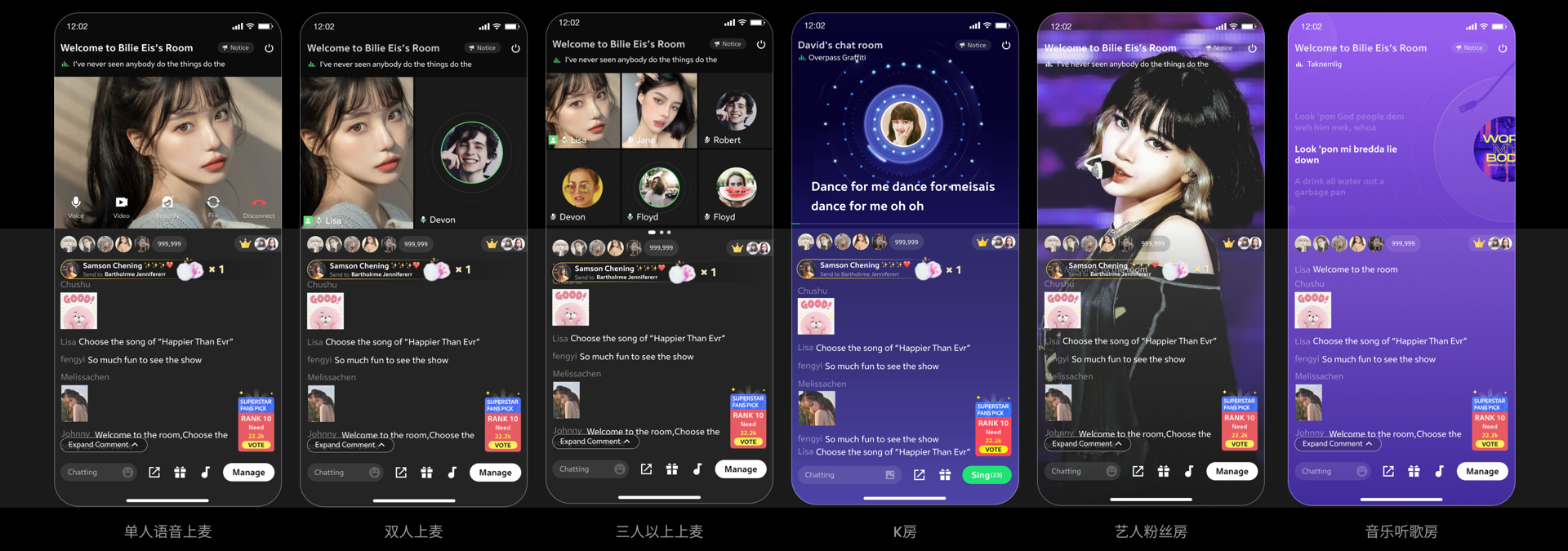 JOOX 六类语音与音乐社交房结构总览