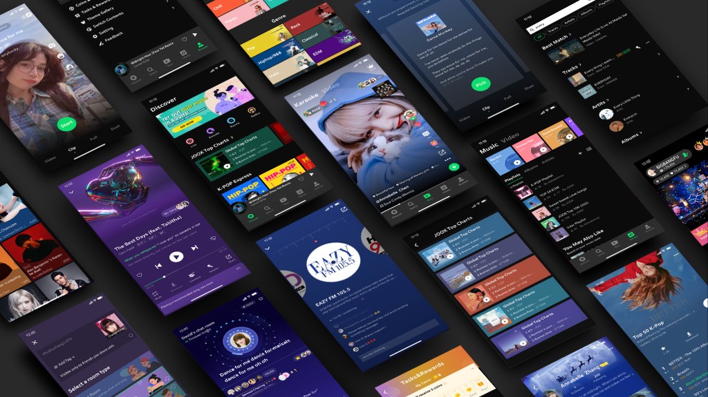JOOX 6.0 多场景界面整体效果拼图